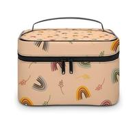 Bolsa de cosméticos de cuero de alta calidad para viajes, organizador de maquillaje impermeable con divisor ajustable, diseño antiarañazos y antiderrames, ideal para gimnasio, camping, viajes de