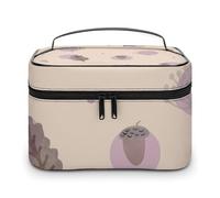 Bolsa de cosméticos de cuero de alta calidad para viajes, organizador de maquillaje impermeable con divisor ajustable, diseño antiarañazos y antiderrames, ideal para gimnasio, camping, viajes de