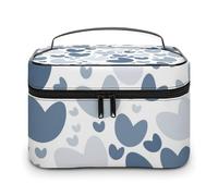 Bolsa de cosméticos de cuero de alta calidad para viajes, organizador de maquillaje impermeable con divisor ajustable, diseño antiarañazos y antiderrames, ideal para gimnasio, camping, viajes de