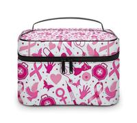 Bolsa de cosméticos de cuero de alta calidad para viajes, organizador de maquillaje impermeable con divisor ajustable, diseño antiarañazos y antiderrames, ideal para gimnasio, camping, viajes de