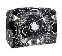 Bolsa de cosméticos de flores de mandalas para mujer, bonita bolsa de maquillaje impermeable, espaciosa, bolsa de aseo de viaje, regalos para niñas, Multicolor 08, 18.5x7.5x13cm/7.3x3x5.1in, Estuche