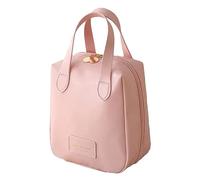 Bolsa de cosméticos de gran capacidad, Bolsa de cosméticos con compartimentos,Bolsa de cosméticos con amplia apertura | Bolsa de viaje impermeable para artículos de tocador con asa de transporte, Rosa