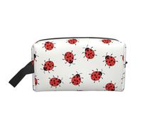 Bolsa de cosméticos de gran capacidad con estampado de infinito moteado para mujeres, bolsa de aseo para hombre, bolsa de aseo de viaje, White, Talla única