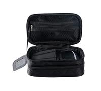 Bolsa de Cosméticos de Gran Capacidad - Portátil de Doble Capa para Viaje con Almacenamiento y Aseo (Negro)