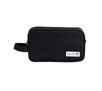 Bolsa de cosméticos de gran capacidad, simple, portátil, para lavar en seco, separación húmeda, contenedor de almacenamiento de maquillaje, impermeable, asa de aseo, bolsillos de malla, impermeable