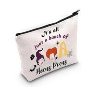 Bolsa de cosméticos de la película Hocus Sanderson Sister Gift It's All Just a Bunch of Hocus Pocus, bolsa de maquillaje con cremallera para mujer, regalo de fiesta de Halloween, Manojo de bolsa