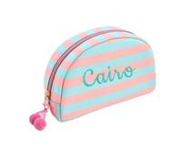 Bolsa de cosméticos de lona con nombre bordado, bolsa de cosméticos para dama de honor, regalo de dama de honor, do, Moderno