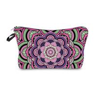 Bolsa de Cosméticos de Lona, Estuche de Maquillaje Impreso, Neceser de Cosméticos, Estampado de Mandalas Neceser de Cosméticos