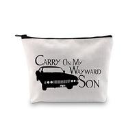 Bolsa de cosméticos de maquillaje con texto en inglés «Carry On My Way Son» para fans y mejores amigas, Carry on EU, M, moderno