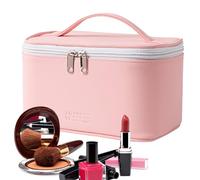 Bolsa De Cosméticos De PU - Bolsa De Cosmética Asa Cuadrada - Impermeable Con Compartimentos, Bolsa De Viaje Para Artículos De Tocador De Tamaño Estándar
