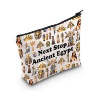Bolsa de cosméticos de recuerdo de símbolos del antiguo Egipto, regalo de vacaciones en el antiguo Egipto, bolsa de maquillaje, regalo para amantes del antiguo Egipto, regalo de viaje de África, Next