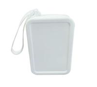 Bolsa de cosméticos de silicona, bolsa rectangular portátil de gran capacidad, monedero cuadrado de silicona, bolsa impermeable para lápiz labial, White, 1 unidad
