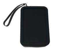 Bolsa de cosméticos de silicona, bolsa rectangular portátil de gran capacidad, monedero cuadrado de silicona, bolsa impermeable para lápiz labial, Black, 1 unidad