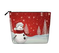 Bolsa de cosméticos de una sola capa con estampado de oso polar de Northern Lights, bolsa de aseo de viaje, adecuada para viajes de negocios y uso diario., Feliz Navidad, Talla única