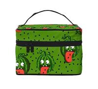 Bolsa de cosméticos de unicornio para cupcakes, bolsa de maquillaje, bolsas de cosméticos de viaje para mujer, bolsas de aseo, Sandía loca, Talla única