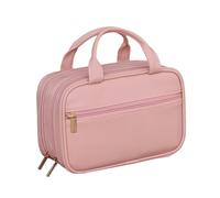 Bolsa de cosméticos de Viaje,Bolsa de Viaje de cosméticos,Bolsa de Maquillaje de Cuero PU de Doble Capa | Bolsa de Viaje Bolsa de Aseo Impermeable con Divisor para cosméticos y Maquillaje