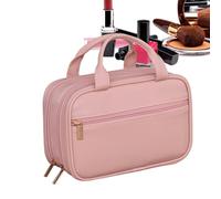 Bolsa de cosméticos de Viaje,Bolsa de Viaje de cosméticos,Bolsa de Maquillaje de Cuero PU de Doble Capa | Bolsa de Viaje portátil Impermeable con Divisor para Mujer