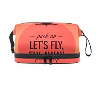 Bolsa de cosméticos de viaje de gran capacidad, avión con mosca, bolsa de maquillaje, bolsa de maquillaje impermeable, Varios colores, 27x15x14 cm/10.6x5.9x5.5 in