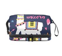 Bolsa de cosméticos de viaje de gran capacidad, bolsa de maquillaje, bolsa de maquillaje impermeable, caricatura I Choose To Be a Unicorn Heart Star Arrow Cloud, Varios colores, 27x15x14 cm/10.6x5.9x5.5 in
