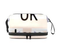 Bolsa de cosméticos de viaje de gran capacidad, bolsa de maquillaje, bolsa de maquillaje impermeable, organizador de bolsa de maquillaje, Reino Unido Love the Great British Flag, Varios colores, 27x15x14 cm/10.6x5.9x5.5 in