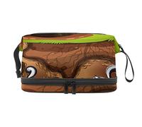 Bolsa de cosméticos de viaje de gran capacidad, bolsa de maquillaje, organizador de bolsa de maquillaje impermeable, mofeta que vive en el agujero, Varios colores, 27x15x14 cm/10.6x5.9x5.5 in