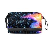 Bolsa de cosméticos de viaje de gran capacidad, diseño de galaxia no física, bolsa de maquillaje, bolsa de maquillaje impermeable, Varios colores, 27x15x14 cm/10.6x5.9x5.5 in