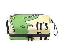 Bolsa de cosméticos de viaje de gran capacidad, It's a Boy Lovely Dinosaur-01, bolsa de maquillaje, bolsa de maquillaje impermeable, Varios colores, 27x15x14 cm/10.6x5.9x5.5 in