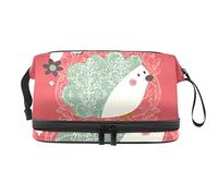 Bolsa de cosméticos de viaje de gran capacidad, lindo erizo floral I Am a Star, bolsa de maquillaje, bolsa de maquillaje impermeable, Varios colores, 27x15x14 cm/10.6x5.9x5.5 in