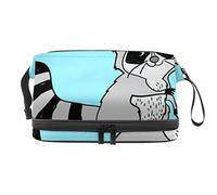 Bolsa de cosméticos de viaje de gran capacidad, sé el mejor que puedes ser mapache, bolsa de maquillaje, bolsa de maquillaje impermeable, Varios colores, 27x15x14 cm/10.6x5.9x5.5 in