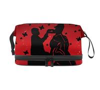 Bolsa de cosméticos de viaje de gran capacidad, Will You Marry Me día de San Valentín, bolsa de maquillaje, bolsa de maquillaje impermeable, Varios colores, 27x15x14 cm/10.6x5.9x5.5 in