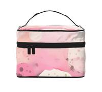 Bolsa de cosméticos de viaje de papel con fragmento de color, bolsa de aseo de viaje, bolsa de cosméticos para hombres y mujeres, adecuada para artículos de tocador cosméticos, Black, Talla única