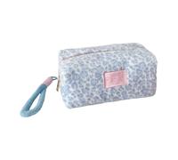 Bolsa de cosméticos de Viaje espaciosa con Estampado de Leopardo con Asas cómodas, organizadores de Maquillaje Suaves de Felpa para Almacenamiento Diario del Cuidado de la Piel, Bolsas de Viaje de de