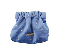 Bolsa de cosméticos de viaje, minibolsa de maquillaje, portátil, pequeña, con cordón, bolsa de ducha Miss, Azul, 16X10X4CM