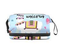 Bolsa de cosméticos de viaje multifuncional con asa, alpaca I Choose To Be a Unicorn, bolsa de cosméticos de viaje de gran capacidad, Varios colores, 27x15x14 cm/10.6x5.9x5.5 in