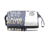 Bolsa de cosméticos de viaje multifuncional con asa, alpaca I Choose To Be a Unicorn, bolsa de cosméticos de viaje de gran capacidad, Varios colores, 27x15x14 cm/10.6x5.9x5.5 in