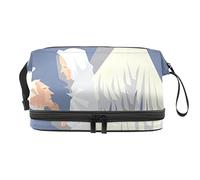 Bolsa de cosméticos de viaje multifuncional con asa, ángeles, bolsa de cosméticos de viaje de gran capacidad, Varios colores, 27x15x14 cm/10.6x5.9x5.5 in