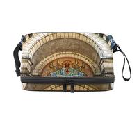 Bolsa de cosméticos de viaje multifuncional con asa, arco sagrado, bolsa de cosméticos de viaje de gran capacidad, Varios colores, 27x15x14 cm/10.6x5.9x5.5 in
