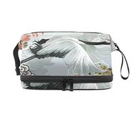 Bolsa de cosméticos de viaje multifuncional con asa, bolsa de cosméticos de viaje de gran capacidad, grúa mosca agradable, Varios colores, 27x15x14 cm/10.6x5.9x5.5 in