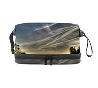 Bolsa de cosméticos de viaje multifuncional con asa, bolsa de cosméticos de viaje de gran capacidad, increíble patrón de cielo, Varios colores, 27x15x14 cm/10.6x5.9x5.5 in