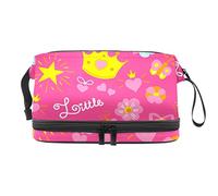 Bolsa de cosméticos de viaje multifuncional con asa, bolsa de cosméticos de viaje de gran capacidad, rosa princesa, Varios colores, 27x15x14 cm/10.6x5.9x5.5 in