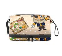Bolsa de cosméticos de viaje multifuncional con asa, bolsa de cosméticos de viaje de gran capacidad, timón de barco pirata, brújula del tesoro mapa, Varios colores, 27x15x14 cm/10.6x5.9x5.5 in