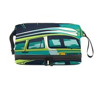 Bolsa de cosméticos de viaje multifuncional con asa, el infinito autobús de playa de verano, bolsa de cosméticos de viaje de gran capacidad, Varios colores, 27x15x14 cm/10.6x5.9x5.5 in