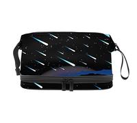 Bolsa de cosméticos de viaje multifuncional con asa, lluvia de meteoritos, bolsa de cosméticos de viaje de gran capacidad, Varios colores, 27x15x14 cm/10.6x5.9x5.5 in