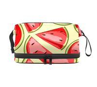 Bolsa de cosméticos de viaje multifuncional con asa, patrón de sandía, bolsa de cosméticos de viaje de gran capacidad, Varios colores, 27x15x14 cm/10.6x5.9x5.5 in