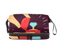 Bolsa de cosméticos de viaje multifuncional con asa, propuesta de compromiso Will You Marry Me, bolsa de cosméticos de viaje de gran capacidad, Varios colores, 27x15x14 cm/10.6x5.9x5.5 in