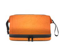 Bolsa de cosméticos de viaje multifuncional con asa, telaraña naranja 1-01, bolsa de cosméticos de viaje de gran capacidad, Varios colores, 27x15x14 cm/10.6x5.9x5.5 in