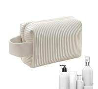 Bolsa de cosméticos de viaje, neceser de viaje, neceser de aseo personal, organizador portátil de gran capacidad, bolsa de cosméticos impermeable, organizador de maquillaje para artículos de tocador,