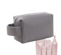 Bolsa de cosméticos de viaje, neceser de viaje, neceser de aseo personal, organizador portátil de gran capacidad, bolsa de cosméticos impermeable, organizador de maquillaje para artículos de tocador,