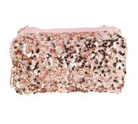 Bolsa de Cosméticos de Viaje para Mujer Lentejuelas, Cuadrada | Oxford y Terciopelo, Gran Capacidad Portátil, Rosa, Estilo Moda, Uso en Viaje, Cierre Cremallera