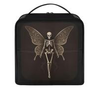Bolsa de cosméticos diseñada con diseño de hadas grunge Fairycore estética esqueleto mariposa